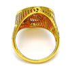Anillo Multi Piedra 01.118.0028.08 Oro Laminado, con Cristal Blanca, Pulido, Dorado