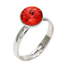 Anillo Multi Piedra 01.239.0009.5 Rodio Laminado, con Cristales de Swarovski Padparadscha, Pulido, Rodinado