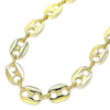 Gargantilla Básica 04.326.0003.30 Oro Laminado, Diseño de Puff Mariner, Pulido, Dorado