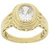Anillo Multi Piedra 5.165.019.06 Oro Laminado, con Zirconia Cubica Blanca, Pulido, Dorado