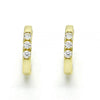 Argolla Huggie 02.186.0142.12 Plata Rodinada, con Zirconia Cubica Blanca, Pulido, Dorado