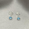 Arete Dormilona 02.397.0039.03 Plata Rodinada, con Zirconia Cubica Aguamarina, Pulido, Plateado