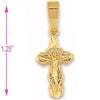 Dije Religioso 5.190.031 Oro Laminado, Diseño de Crucifijo, Dorado