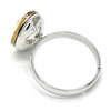 Anillo Multi Piedra 01.239.0008.6 Rodio Laminado, con Cristales de Swarovski Golden Shadow, Pulido, Rodinado