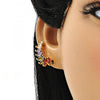 Arete Orejera 02.210.0697.1 Oro Laminado, con Zirconia Cubica Multicolor, Pulido, Dorado