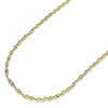Gargantilla Básica 04.213.0225.24 Oro Laminado, Diseño de Singapore, Pulido, Dorado