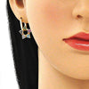 Argolla Huggie 02.210.0470.5.12 Oro Laminado, Diseño de Estrella y Paperclip, Diseño de Estrella, Pulido, Dorado