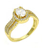 Anillo Multi Piedra 01.99.0065.09 Oro Laminado, con Zirconia Cubica Blanca y CristalBlanca, Pulido, Dorado