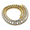 Gargantilla Elegante 04.284.0005.18 Oro Laminado, con Zirconia Cubica Blanca, Pulido, Dorado