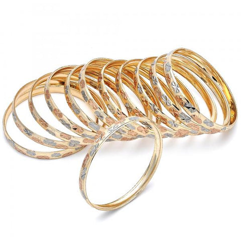 Docena de Aros 5.264.002.03 Chapa de Oro, Diamantado, Tricolor