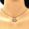 Collares con Dije 04.344.0017.1.20 Oro Laminado, Diseño de Cisne, con Micro Pave Granate, Pulido, Dorado