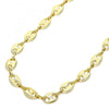 Gargantilla Básica 04.326.0002.30 Oro Laminado, Diseño de Puff Mariner, Pulido, Dorado