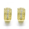 Argolla Huggie 02.186.0120.15 Plata Rodinada, con Micro Pave Blanca, Pulido, Dorado