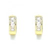 Argolla Huggie 02.210.0638.12 Oro Laminado, con Zirconia Cubica Blanca, Pulido, Dorado