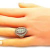 Anillo Elegante 01.380.0032.08 Oro Laminado, Diseño de Guadalupe, Pulido, Dorado