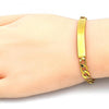 Pulsera con Placa 03.334.0004.06 Oro Laminado, Pulido, Dorado