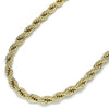 Gargantilla Básica 04.213.0103.30 Oro Laminado, Diseño de Rope, Pulido, Dorado