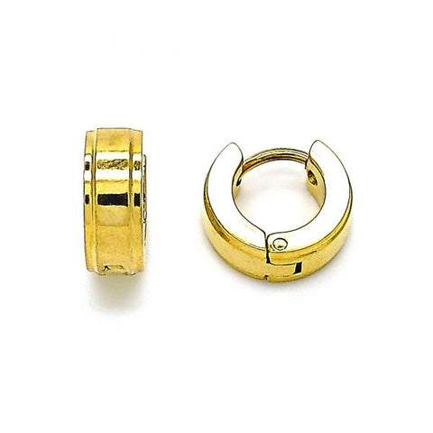 Argolla Huggie 02.255.0011.1.10 Acero Inoxidable, Pulido, Dorado