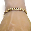 Pulsera Básica 04.242.0039.08GT Tono Dorado, Diseño de Cubana Pave, Pulido, Dorado