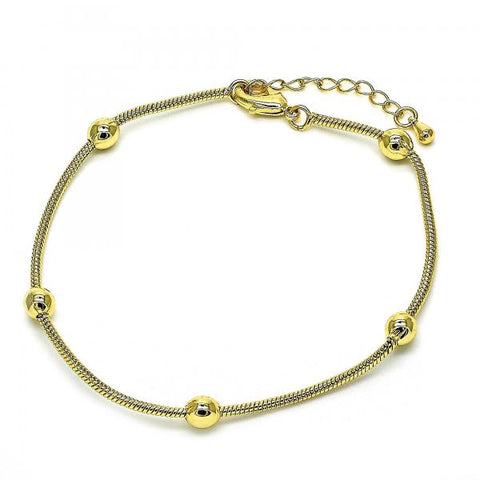 Pulsera Elegante 03.360.0004.08 Oro Laminado, Pulido, Dorado