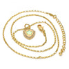 Collares con Dije 04.63.1325.18 Oro Laminado, Diseño de Estrella, con Opal Blanca y Micro PaveBlanca, Pulido, Dorado