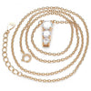 Collares con Dije 04.336.0058.1.16 Plata Rodinada, con Zirconia Cubica Blanca, Pulido, Oro Rosado