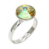 Anillo Multi Piedra 01.239.0001.5 Rodio Laminado, con Cristales de Swarovski Luminous Green, Pulido, Rodinado