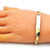 Pulsera con Placa 03.380.0134.08 Oro Laminado, Pulido, Dorado