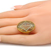 Anillo Multi Piedra 01.118.0051.09 Oro Laminado, con Zirconia Cubica Blanca, Pulido, Dorado