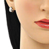 Argolla Huggie 02.230.0050.1.10 Acero Inoxidable, con Cristal Blanca, Pulido, Acero