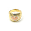 Anillo Elegante 01.21.0026.08 Oro Laminado, Diseño de Corazon y Amor, Diseño de Corazon, Diamantado, Dos Tonos