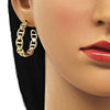 Arete Dormilona 02.163.0154.30 Oro Laminado, Diseño de Puff Mariner, Pulido, Dorado