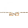 Collares con Dije 04.336.0154.1.16 Plata Rodinada, Diseño de Infinito, con Zirconia Cubica Blanca, Pulido, Oro Rosado