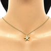 Collares con Dije 04.336.0203.2.16 Plata Rodinada, con Zirconia Cubica Blanca, Pulido, Dorado