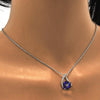 Collares con Dije 04.239.0039.5.16 Rodio Laminado, con Cristales de Swarovski Amethyst y Aurore Boreale, Pulido, Rodinado