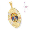 Dije Religioso 5.196.013 Oro Laminado, Diseño de Altagracia, Diamantado, Tricolor