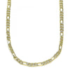 Gargantilla Básica 04.213.0144.18 Oro Laminado, Diseño de Figaro, Pulido, Dorado