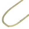 Gargantilla Básica 04.213.0237.16 Oro Laminado, Diseño de Cubana, Pulido, Dorado
