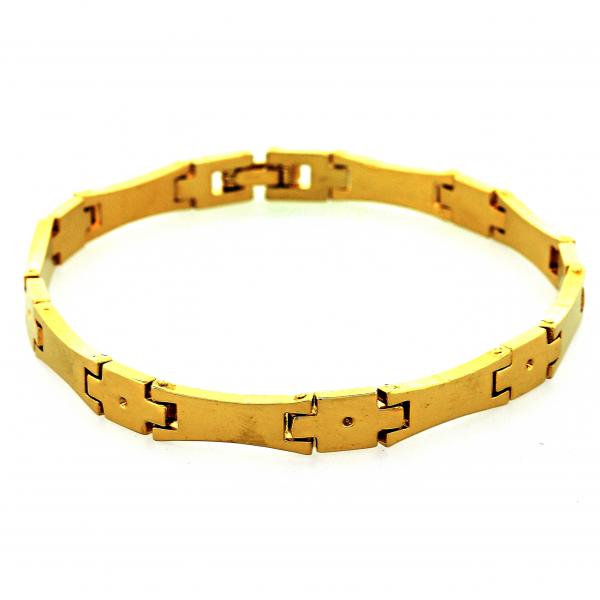 Pulsera Solida 03.63.0534 Oro Laminado, Pulido, Dorado