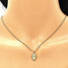 Collares con Dije 04.341.0022.1.20 Oro Laminado, Diseño de Nina Pequena, con Micro Pave Blanca, Pulido, Dorado