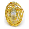 Anillo Multi Piedra 01.118.0029.09 Oro Laminado, con Micro Pave Blanca, Pulido, Dorado