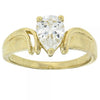 Anillo Multi Piedra 5.166.006.08 Oro Laminado, Diseño de Solitario y Gota, Diseño de Solitario, con Zirconia Cubica Blanca, Pulido, Dorado
