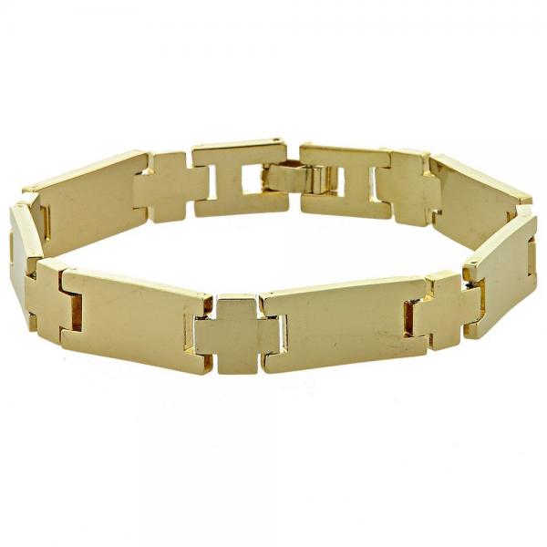 Pulsera Solida 03.63.0524 Oro Laminado, Pulido, Dorado