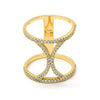 Anillo Multi Piedra 01.166.0029.07 Oro Laminado, con Zirconia Cubica Blanca, Pulido, Dorado