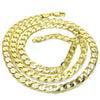 Gargantilla Básica 5.222.002.28 Oro Laminado, Diseño de Cubana, Pulido, Dorado