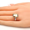 Anillo Multi Piedra 01.239.0011.4 Rodio Laminado, con Cristales de Swarovski Golden Shadow, Pulido, Rodinado