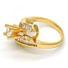 Anillo Multi Piedra 01.199.0001.08.GT Tono Dorado, con Zirconia Cubica Blanca, Pulido, Dorado