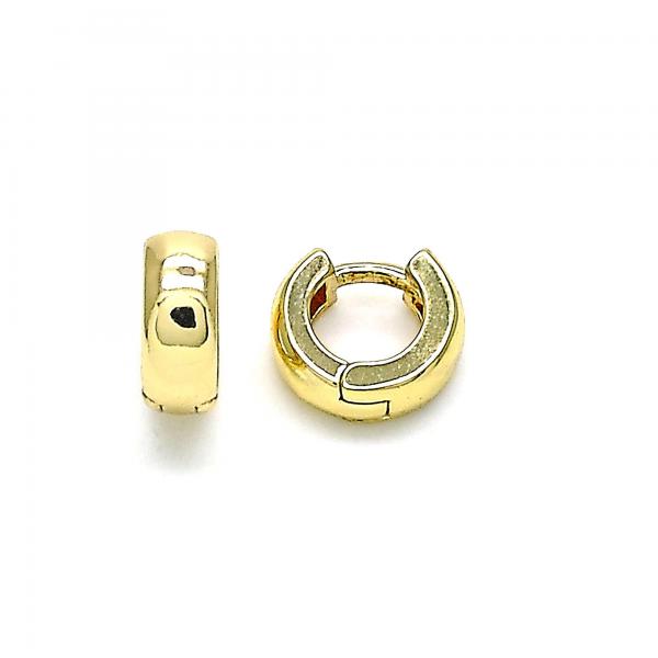 Argolla Huggie 02.195.0132.10 Oro Laminado, Pulido, Dorado