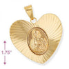 Dije Religioso 5.195.014 Oro Laminado, Diseño de Sagrado Corazon de Maria, Diamantado, Dorado