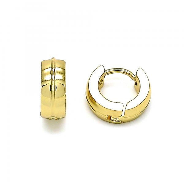 Argolla Huggie 02.255.0010.1.10 Acero Inoxidable, Pulido, Dorado
